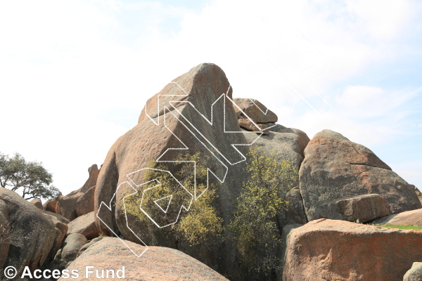 photo of Sundial Boulder from Inks Ranch Climbing