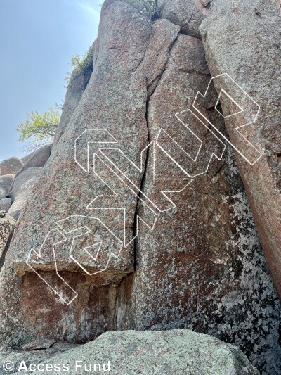 photo of Coopers Wall from Inks Ranch Climbing