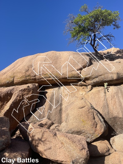 photo of Carl's Cabana Bar, 5.8  at ISLAND BOULDERS from Inks Ranch Climbing