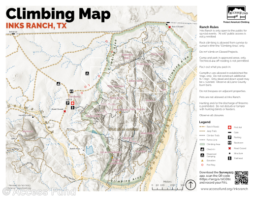 photo of Inks Ranch Maps,   at INFORMATION from Inks Ranch Climbing