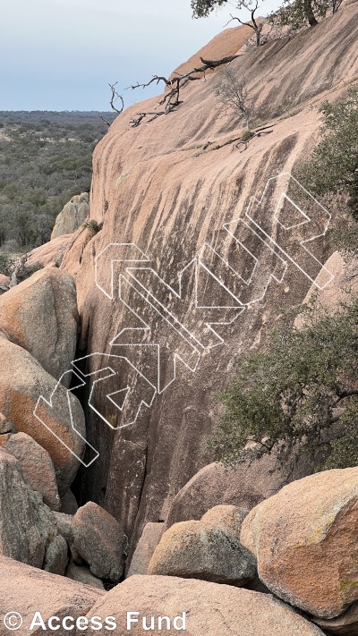 photo of Rock Art Slab Right, 5.10c  at South Reach from Inks Ranch Climbing