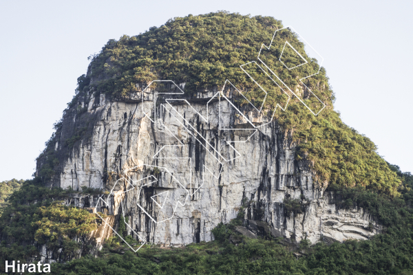 photo of Butcher's Blade   杀猪刀, 5.13a ★★★ at Three Little Pigs  三只小猪 from China: Yangshuo Rock 阳朔攀岩路书