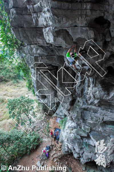 photo of Treasure Cave  穿岩藏球 from China: Yangshuo Rock 阳朔攀岩路书