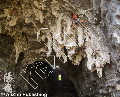 photo of Brother's Cave  好汉洞 from China: Yangshuo Rock 阳朔攀岩路书