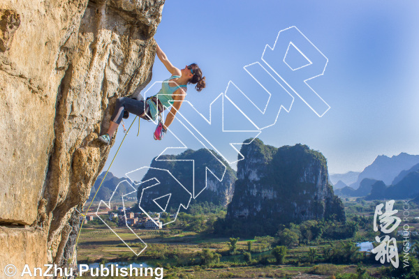 photo of Sport Wall  运动墙 from China: Yangshuo Rock 阳朔攀岩路书