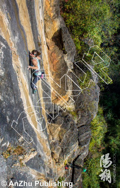 photo of Sport Wall  运动墙 from China: Yangshuo Rock 阳朔攀岩路书