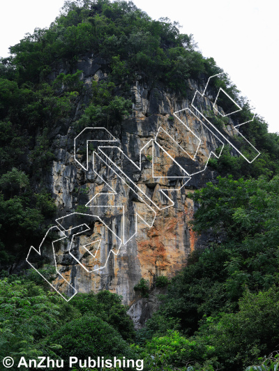 photo of Ancient Decorations  装修老房子, 5.10d ★★★★ at Private Reserve  私房菜 from China: Yangshuo Rock 阳朔攀岩路书