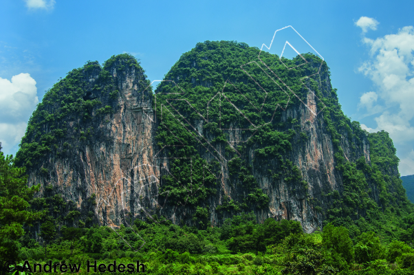 photo of Left Tower 左塔 from China: Yangshuo Rock 阳朔攀岩路书