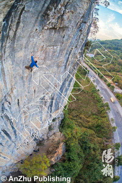 photo of Upper Wall 二楼 from China: Yangshuo Rock 阳朔攀岩路书