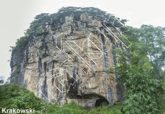 photo of Main 白面山主墙 from China: Yangshuo Rock 阳朔攀岩路书