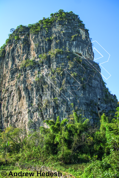 photo of Main Belay 矮山主墙 from China: Yangshuo Rock 阳朔攀岩路书