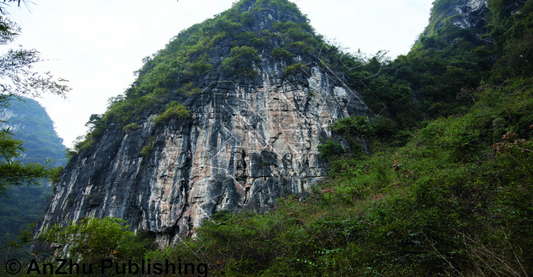 photo of Staircase Wall  石阶墙 from China: Yangshuo Rock 阳朔攀岩路书