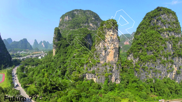 photo of Thumb Main 拇指峰主墙 from China: Yangshuo Rock 阳朔攀岩路书