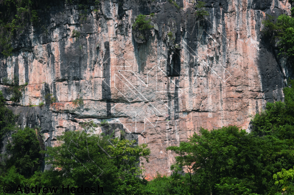 photo of River Face 河岸面 from China: Yangshuo Rock 阳朔攀岩路书