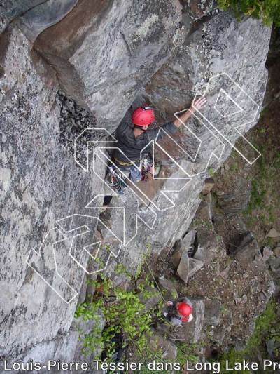 photo of Long Lake Premium, 5.11a  at Atomic Limbo from Québec: Lac Long