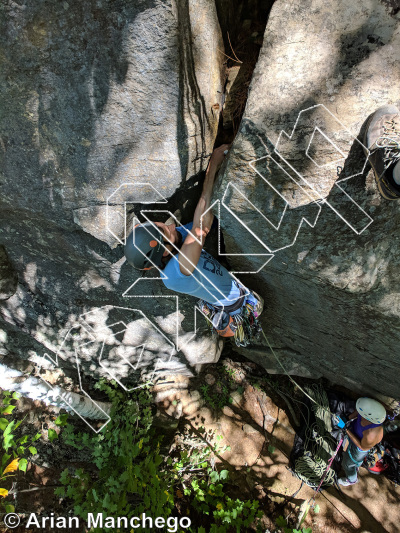 photo of C'est pas parce qu'elle est Grosse qu'est facile, 5.10  at La Cour from Québec: Lac Long