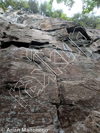 photo of Grosse Face, 5.10c  at La Plage from Québec: Lac Long