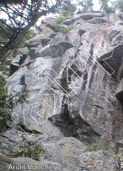 photo of Kelpie, 5.12b  at Cosmodrome from Québec: Lac Long