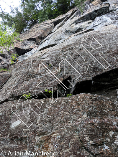 photo of Solaris, 5.10b  at La Plage from Québec: Lac Long