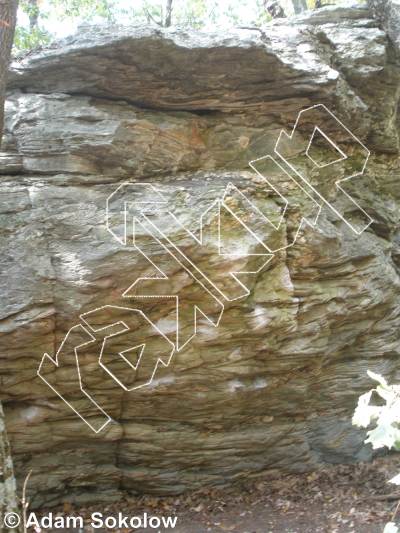 photo of Rules of Engagement, V4 ★ at Another Trailside from Moore's Wall