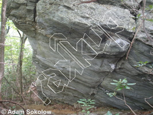 photo of High Rail, V3 ★★ at Governing Dynamics Boulder from Moore's Wall