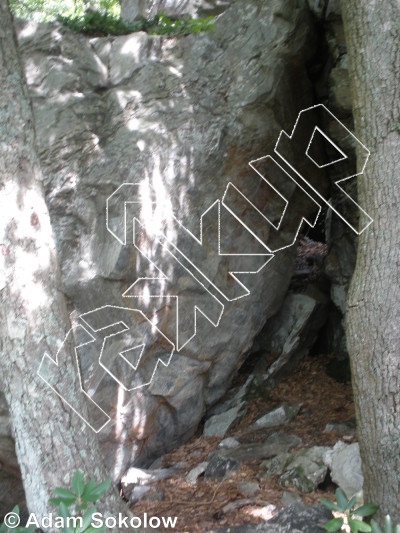 photo of Saurkraut, V4 ★★ at Saurkraut Boulder from Moore's Wall