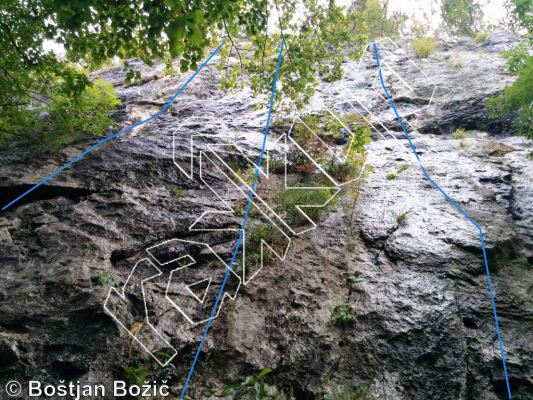 photo of Sputnik, 5.11b  at Trapez I from Kotečnik Climbing