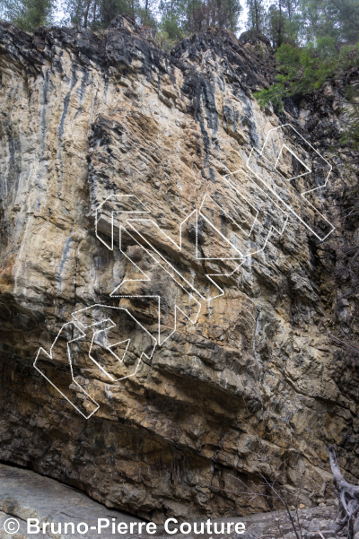 photo of Unknown, 5.12b/c ★★ at Old Bridge from Columbia Valley Rock Climbing