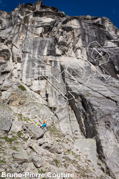 photo of Long Black Veil , 5.10c  at Dr. Beautiful from Columbia Valley Rock Climbing