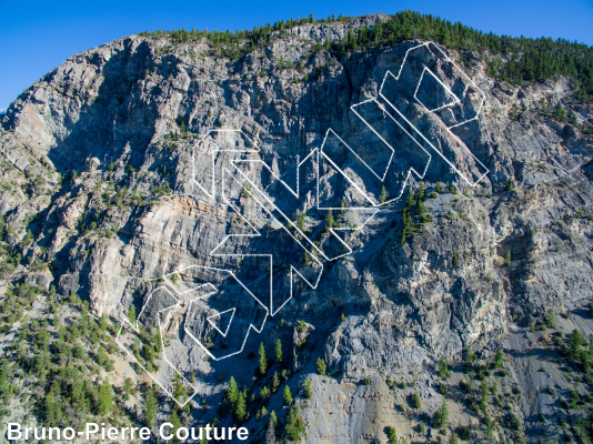 photo of Funny Bunny Direct, 5.8  at Main Wall from Columbia Valley Rock Climbing