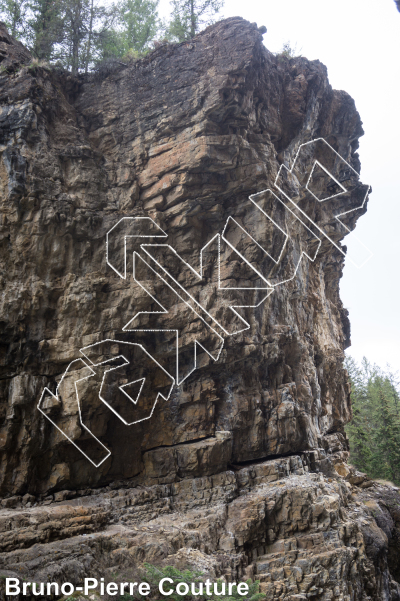 photo of Penny For Your Thoughts, 5.10c/d ★★★ at Old Bridge from Columbia Valley Rock Climbing