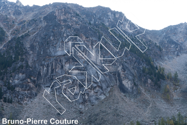 photo of Long Black Veil , 5.10c  at Dr. Beautiful from Columbia Valley Rock Climbing