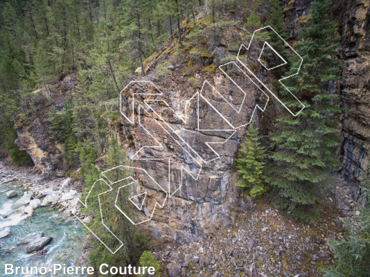 photo of Gullible, 5.8 ★★★ at Old Bridge from Columbia Valley Rock Climbing