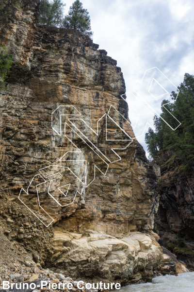 photo of Maiden Voyage, 5.10c/d ★★ at Old Bridge from Columbia Valley Rock Climbing