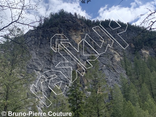 photo of La confiance du Dr. Jivago, 5.9  at Watershed  from Columbia Valley Rock Climbing