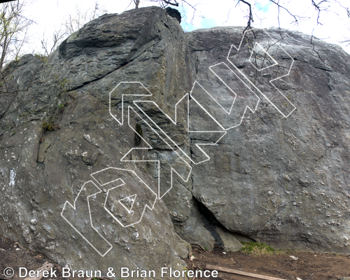 photo of Face to Right, 5.9 ★★★★ at Nubble Face Area from Carderock