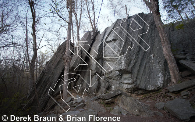 photo of Vulgarian Wedge, 5.10b ★★★★ at Elsie's Area from Carderock