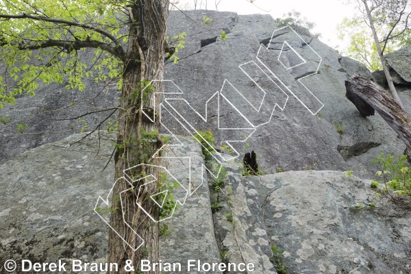 photo of Near Matt Splat variant, 5.10  at Lazy Daisy Face from Carderock