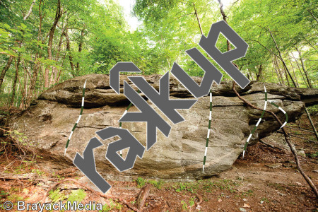 photo of Black Snake, V1 ★★ at Contact Boulder from Grayson Highlands Bouldering