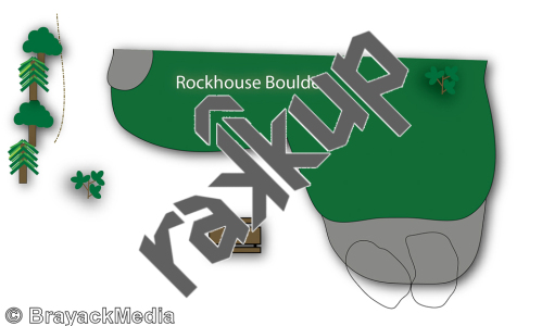 photo of Cherokee Dihedral, V1 ★★ at Rockhouse Boulder from Grayson Highlands Bouldering