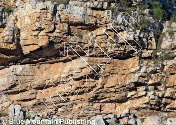 photo of Felching is Fun, 5.11d ★★ at Gift Of Wings Sector from Cape Peninsula