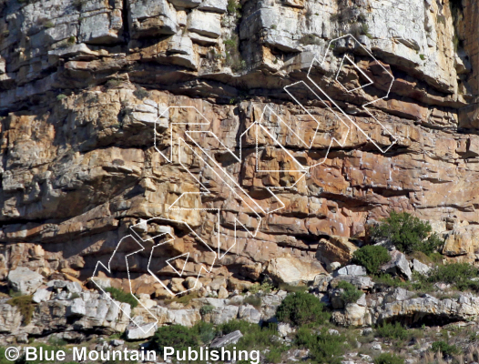 photo of Frank, 5.13c ★★★★ at The Frank Roof from Cape Peninsula
