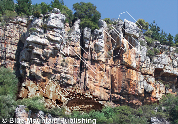 photo of Jono Gordon’s Route, 5.11a ★★★★ at Silvermine Main Crag from Cape Peninsula