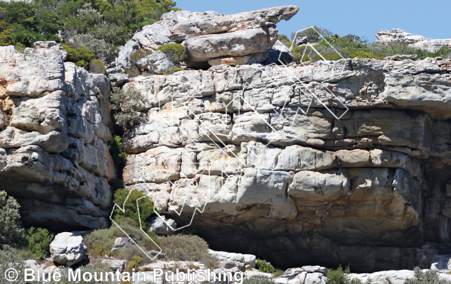 photo of Golden Eye, 5.13b ★★★★ at Lower Tier: Treasure Chest from Cape Peninsula
