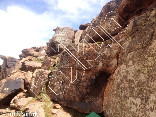 photo of Digger , V0  at Digger from Oukaimeden Bouldering Morocco