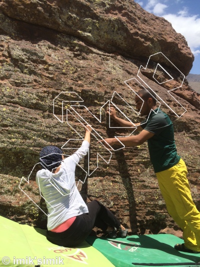 photo of Aunt, V0  at Aunt from Oukaimeden Bouldering Morocco
