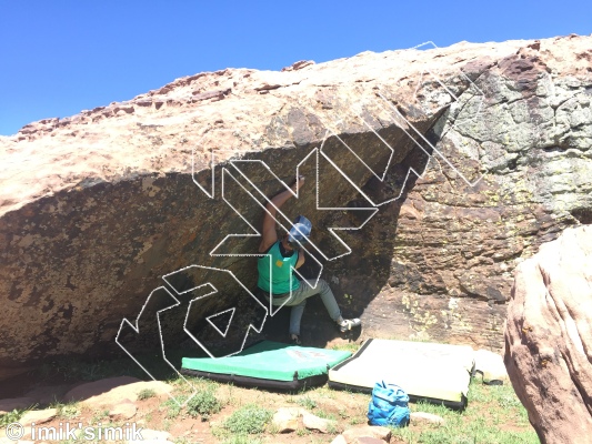 photo of Fight For Freedom, V2+  at Mohammed V from Morocco: Oukaimeden Bouldering