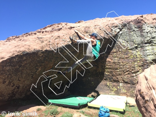 photo of Fight For Freedom, V2+  at Mohammed V from Morocco: Oukaimeden Bouldering