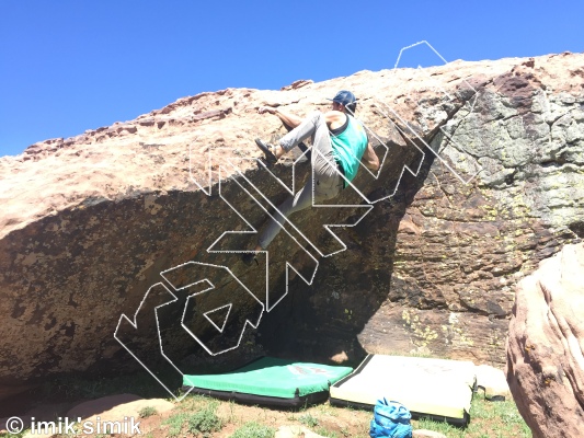 photo of Fight For Freedom, V2+  at Mohammed V from Morocco: Oukaimeden Bouldering