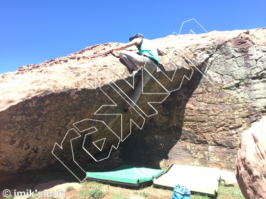 photo of Fight For Freedom, V2+  at Mohammed V from Morocco: Oukaimeden Bouldering